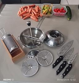 Passaverdure Grattugia Coltelli Cestello cottura