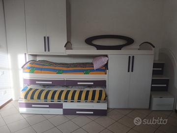 camera per ragazzi tre letti