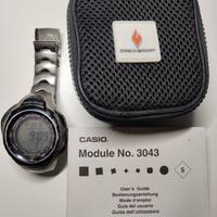 Casio pro trek radiocontrollato, solare, titanio