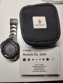 Casio pro trek radiocontrollato, solare, titanio