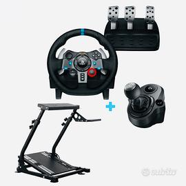 Volante logitech g29 + cambio + postazione complet