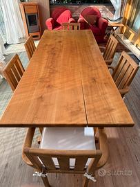 tavolo in ciliegio con 6 sedie