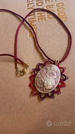 cammeo fiori in macramé francese