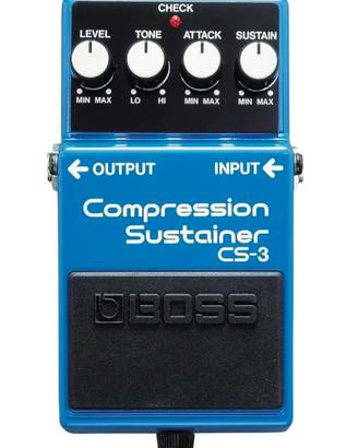 Pedale compatto compressore/sustainer per chitarra