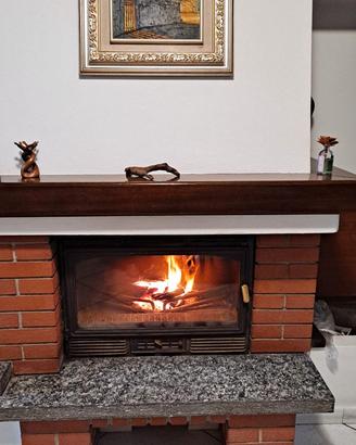 inserto/caminetto a legna ventilato vetro nuovo