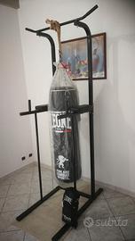 Sacco da boxe + guanti Leone e struttura trazioni