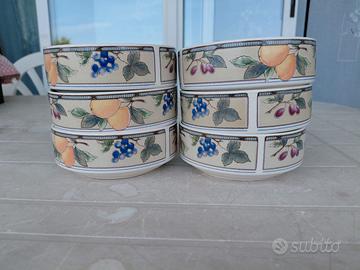 Set 6 tazze coppine Mykasa Intaglio Garden Harvest