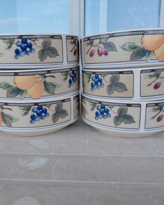Set 6 tazze coppine Mykasa Intaglio Garden Harvest