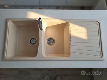 Lavello da cucina in fragranite (due vasche + gocc