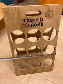 Porta bottiglie in legno