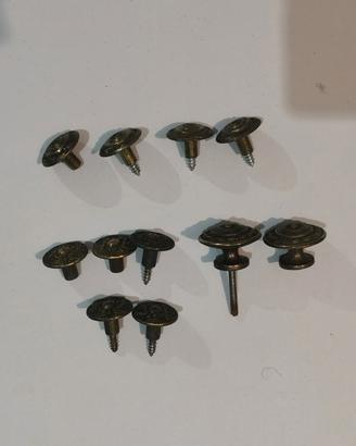 Lotto 11 Pezzi - Maniglie tonde Vintage per Armadi