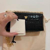 NUOVA con etichetta! Pochette Vicolo nera effetto 