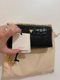 NUOVA con etichetta! Pochette Vicolo nera effetto 