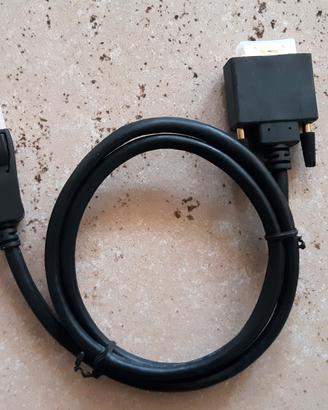 Cavo monitor da display port a dvi dual link 2k