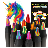 12 matite colorate arcobaleno , pastelli multicolo