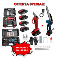 Motosega 8" + Forbici potatura 2 modalità taglio 2