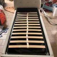 Letto singolo in pelle