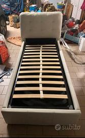 Letto singolo in pelle