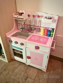 Cucina gioco in legno + tanti accessori