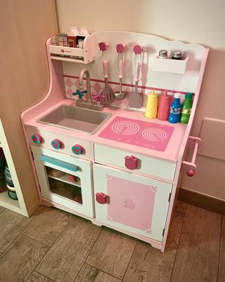 Cucina gioco in legno + tanti accessori