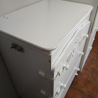 Cassettiera tre cassetti bambino vaschetta bagno