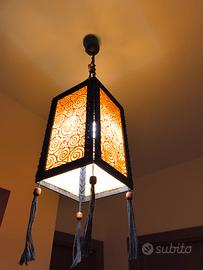 Paralume (lampadario) fatto a mano, carta legno co