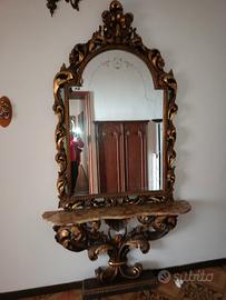Consolle con specchiera barocca
