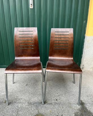 10 Sedie Rossanese in legno multistrato