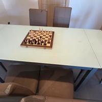 🪑 Tavolo in vetro allungabile 6-8 posti + Sedie –