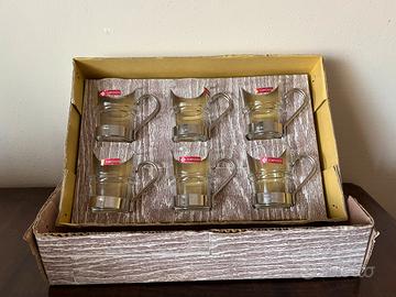 Set 6 Tazzine caffè Vereco France vintage’60-‘70