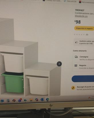 Mobile Trofast Ikea con contenitori