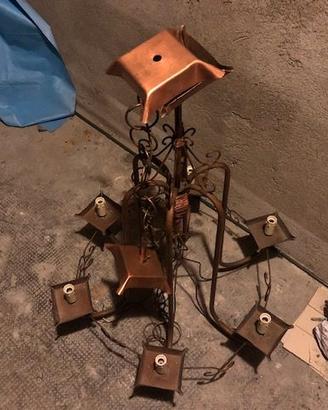 Lampadario in rame