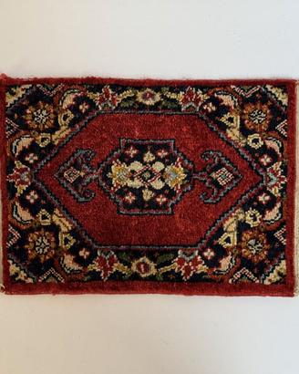 Mini Tappeto Orientale Annodato a Mano 18x25 cm