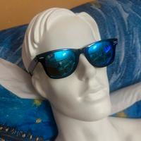 Ray Ban wayfarer 2140 nere vetro blu
