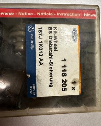 ORIGINALE FORD KIT BULLONI ANTIFURTO