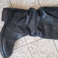 stivali al polpaccio pelle nera