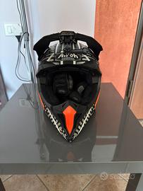 Casco moto cross airoh wraap idol orange