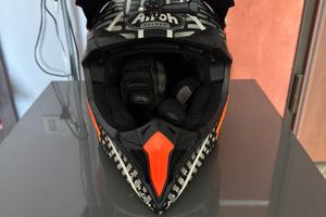 Casco moto cross airoh wraap idol orange