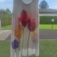 Vestito donna fantasia tulipani 