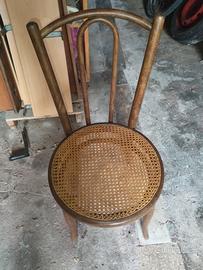Sedia in legno e paglia 