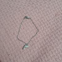 bracciale placcato argento con ciondolo