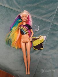 Barbie capelli arcobaleno originale 