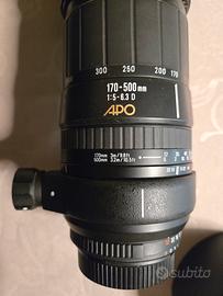 Obiettivo Sigma 170-500 APO 5-6.3 x nikon