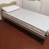 letto singolo con rete e materasso