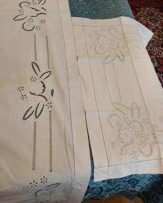 lenzuolo matrimoniale antico primo letto 