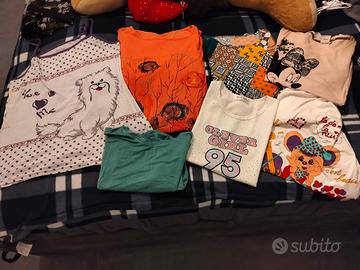 Lotto 7 magliette e camicie da notte