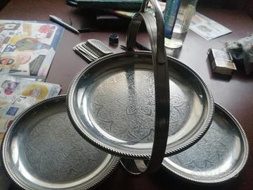 alzatina inox per frutta e dolci 