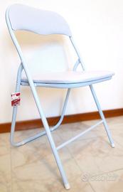 Sedia pieghevole da interno in acciaio verniciato