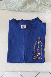 T-shirt blu Egitto con geroglifici