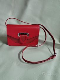 Borsa in pelle rossa con tracolla - MADE IN ITALY